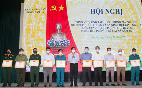 Huyện Lâm Hà tổng kết công tác quốc phòng địa phương năm 2021