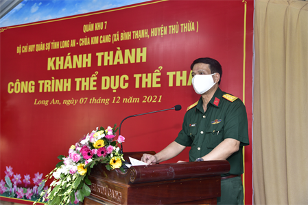 Quân khu 7  khánh thành công trình văn hóa thể thao tại chùa Kim Cang