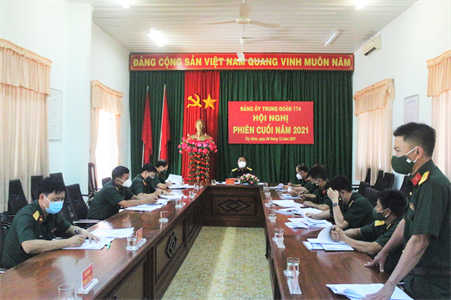 Đảng ủy Trung đoàn 174 hội nghị phiên cuối năm 2021