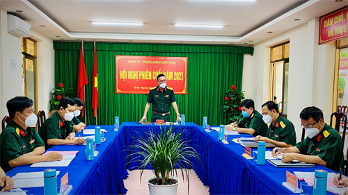 Đảng ủy Trung Đoàn Minh Đạm hội nghị phiên cuối năm 2021