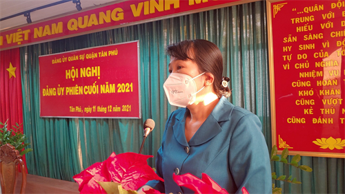 Đảng ủy Quân sự quận Tân Phú hội nghị phiên cuối năm 2021