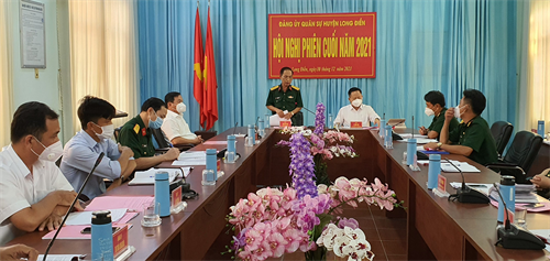 Đảng ủy Quân sự huyện Long Điền hội nghị phiên cuối năm 2021