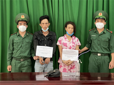 Đồn Biên phòng Tân Thành bắt đối tượng tàng trữ trái phép ma túy đá