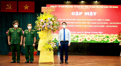 Quận Phú Nhuận: Gặp mặt kỷ niệm 77 năm Ngày thành lập Quân đội Nhân dân Việt Nam