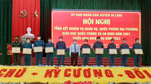 Huyện Di Linh, tỉnh Lâm Đồng tổng kết nhiệm vụ quân sự, quốc phòng địa phương