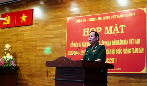 Quận 7 nhiều hoạt động kỷ niệm 77 năm Ngày thành lập QĐND Việt Nam