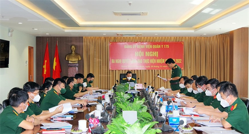 Đảng ủy Bệnh viện Quân y 175 ra nghị quyết lãnh đạo thực hiện nhiệm vụ năm 2022