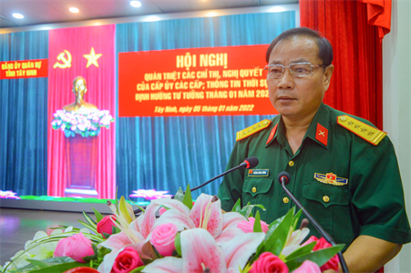 Đảng ủy Quân sự tỉnh Tây Ninh quán triệt các chỉ thị, nghị quyết của Đảng