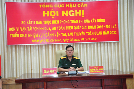 Tổng cục Hậu cần sơ kết 5 năm thực hiện phong trào xây dựng đơn vị vận tải chính qui