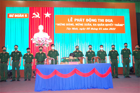 Sư đoàn 5 phát động thi đua cao điểm “Mừng Đảng, mừng Xuân, ra quân quyết thắng”