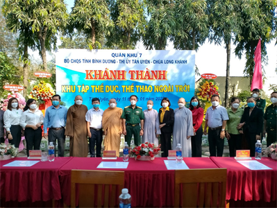 Khánh thành khu tập thể dục, thể thao ngoài trời tại chùa Long Khánh