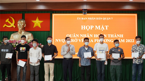 Quận 7 họp mặt 134 quân nhân xuất ngũ