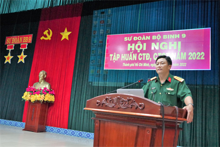 Sư đoàn 9 tập huấn công tác Đảng, công tác chính trị năm 2022