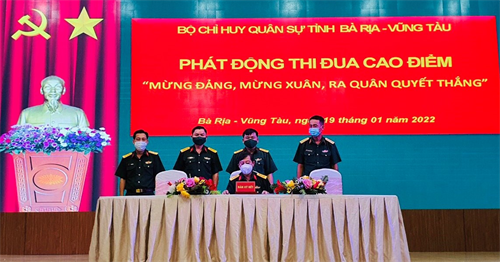 Bộ CHQS tỉnh Bà Rịa - Vũng Tàu phát động đợt thi đua cao điểm “Mừng Đảng, mừng xuân, ra quân quyết thắng”