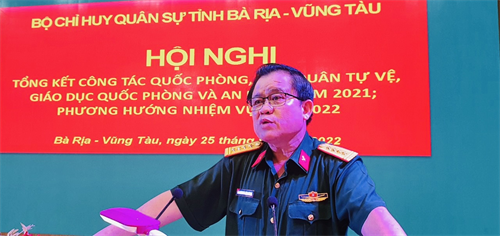 Bộ CHQS tỉnh Bà Rịa-Vũng Tàu tổng kết công tác QP, DQTV, giáo dục QP&AN năm 2021