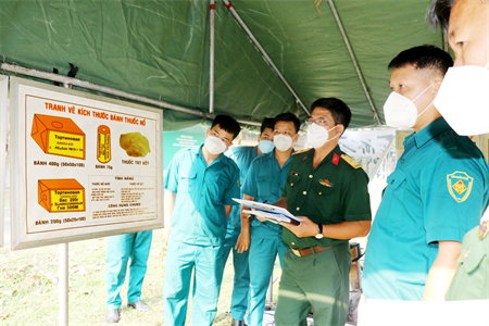 LLVT huyện Củ Chi chuẩn bị chu đáo mô hình học cụ huấn luyện