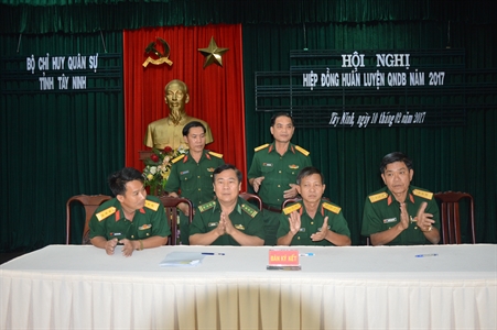 Bộ CHQS Tây Ninh: Hiệp đồng động viên huấn luyện quân dự bị năm 2017