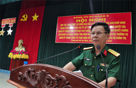 Đảng ủy Sư đoàn 9 quán triệt Kết luận, Quy định của Ban Chấp hành Trung ương Đảng