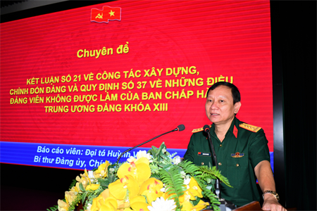 Đảng ủy Cục Hậu cần quán triệt kết luận, quy định của Ban Chấp hành Trung ương Đảng khóa XIII