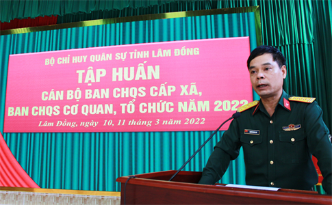 Bộ CHQS Lâm Đồng tập huấn nghiệp vụ cho 268 cán bộ