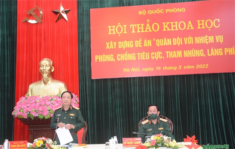 Hội thảo khoa học “Quân đội với nhiệm vụ phòng, chống tiêu cực, tham nhũng, lãng phí”