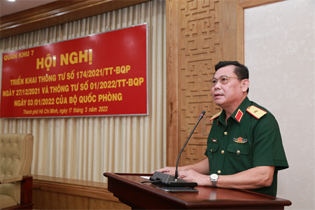 Bộ Tư lệnh Quân khu 7 triển khai thông tư về quản lý chất lượng, thi công xây dựng, bảo trì công trình Bộ Quốc phòng