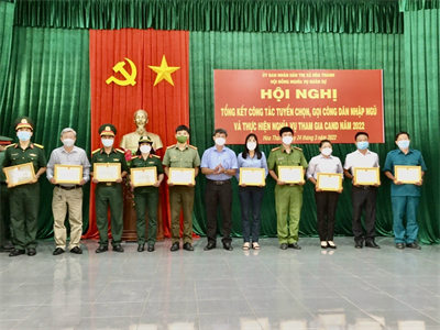 Thị xã Hòa Thành, tỉnh Tây Ninh tổng kết công tác tuyển quân năm 2022