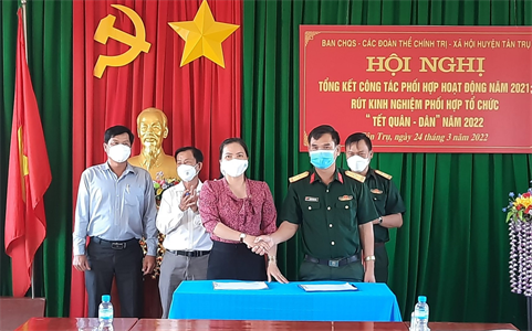 LLVT huyện Tân Trụ đẩy mạnh phối hợp với các đoàn thể chính trị - xã hội