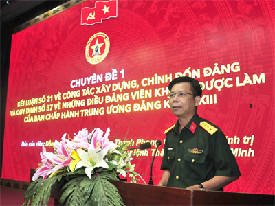 Bộ Tư lệnh TPHCM quán triệt các kết luận, quy định của Ban Chấp hành Trung ương Đảng