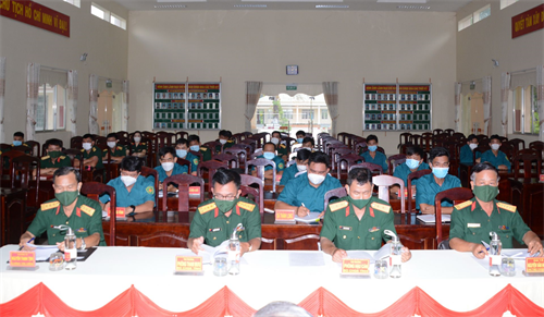 Bộ CHQS tỉnh Tây Ninh đối thoại dân chủ với cán bộ, chiến sĩ LLVT huyện Châu Thành