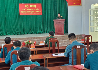 Ban CHQS huyện Chơn Thành, tỉnh Bình Phước triển khai nhiệm vụ quý 2 năm 2022