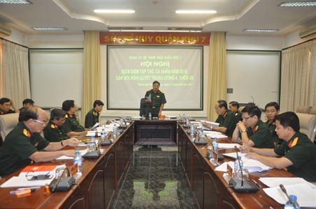 Đảng ủy Bộ tham mưu Quân khu 7 kiểm điểm tự phê bình, phê bình, gắn với thực hiện Nghị quyết Trung ương 4 khóa XII