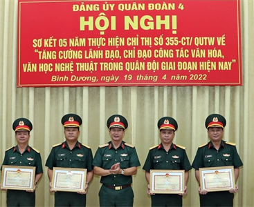 Quân đoàn 4 phát huy tốt vai trò, chức năng của văn hóa, văn học nghệ thuật trong Quân đội