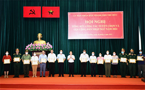 Thành phố Thủ Đức hoàn thành 100% chỉ tiêu giao quân năm 2022