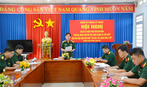 Đảng ủy Phòng Kỹ thuật, Bộ CHQS tỉnh Tây Ninh sơ kết 3 năm thực hiện mô hình “Cán bộ, đảng viên dìu dắt quần chúng và cấp dưới”