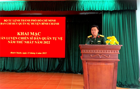 Huyện Bình Chánh khai mạc huấn luyện dân quân tự vệ năm thứ nhất