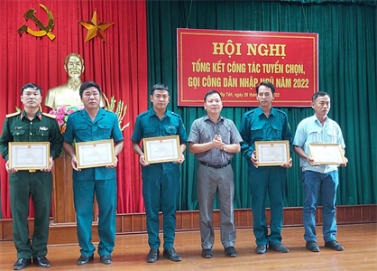 Huyện Đạ Tẻh tổng kết công tác tuyển chọn, gọi công dân nhập ngũ năm 2022