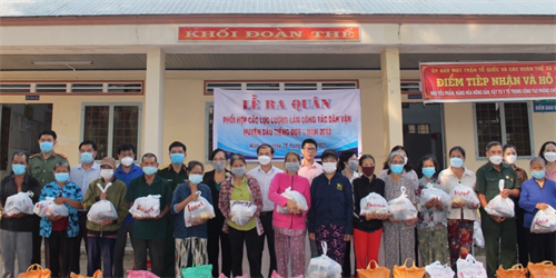 Ban CHQS huyện Dầu Tiếng, tỉnh Bình Dương làm công tác dân vận