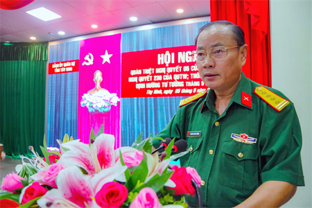 Đảng ủy Quân sự tỉnh Tây Ninh quán triệt nghị quyết của cấp trên và thông tin định hướng tư tưởng