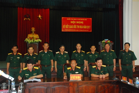 Khối thi đua 3 Sư đoàn bộ binh Quân khu 7 ký kết giao ước thi đua năm 2017