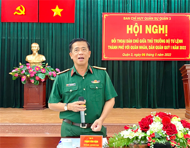 Bộ Tư lệnh TPHCM đối thoại dân chủ với cán bộ, chiến sĩ LLVT Quận 3