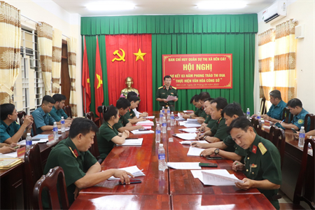 Ban chỉ huy quân sự thị xã Bến Cát: Thi đua xây dựng “Văn hóa công sở”