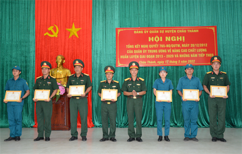 Đảng ủy Quân sự huyện Châu Thành, tỉnh Tây Ninh tổng kết 10 năm thực hiện Nghị quyết 765