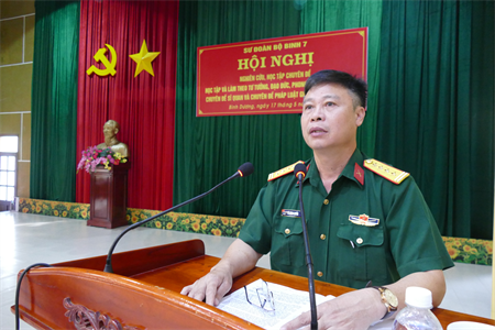 Sư đoàn 7 nghiên cứu chuyên đề học tập và làm theo tư tưởng, đạo đức, phong cách Hồ Chí Minh