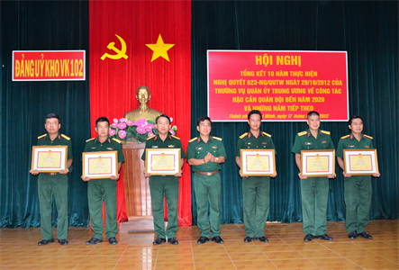 Kho VK102 Tổng kết 10 năm thực hiện Nghị quyết 623 về công tác Hậu cần Quân đội