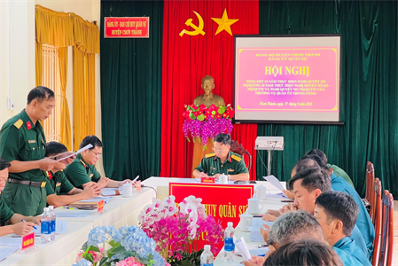 Đảng ủy Quân sự huyện Chơn Thành tổng kết thực hiện các nghị quyết của Quân ủy Trung ương
