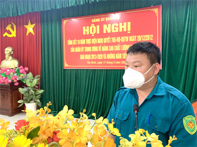 LLVT quận Tân Bình thực hiện tốt Nghị quyết 765 của Quân ủy Trung ương