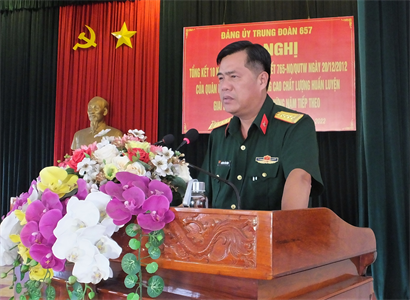 Trung đoàn 657 tổng kết 10 năm thực hiện Nghị quyết 765 của Quân ủy Trung ương