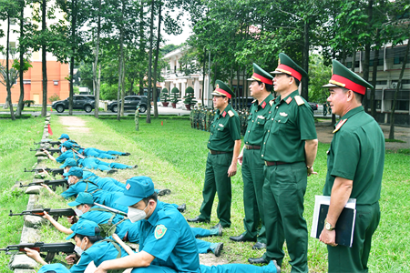 Bộ Tư lệnh Quân khu 7 kiểm tra nhiệm vụ quân sự - quốc phòng Trường Quân sự Quân khu