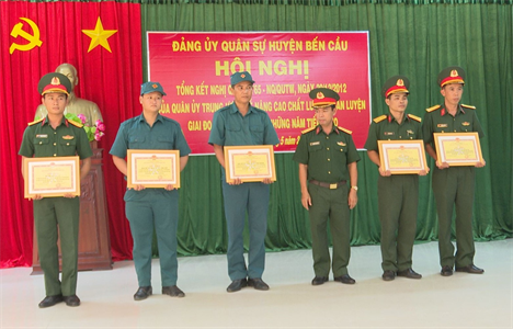 Huyện Bến Cầu tổng kết 10 năm thực hiện Nghị quyết số 765 của Quân ủy Trung ương